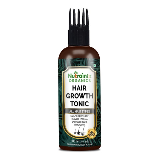 Nutrainix Organics Hair Growth Tonic | Plant-Based Hair Regrowth Solution | Unisex Hair Regrowth Solution | Nourishing Scalp Treatment for Stronger, Thicker Hair - 100ml