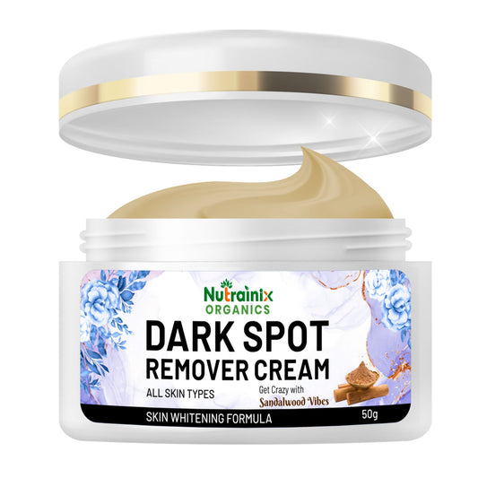 Nutrainix Organics Dark Spot Remover Cream with Skin Whitening Formula – Brightening, Even Tone & Anti-Aging Cream for Face & Body - 50g